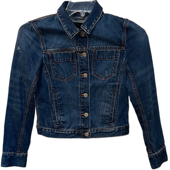 Women's Banana Republic Denim Jean Jacket 100% Cotton‎ Size XXS - Picture 1 of 5